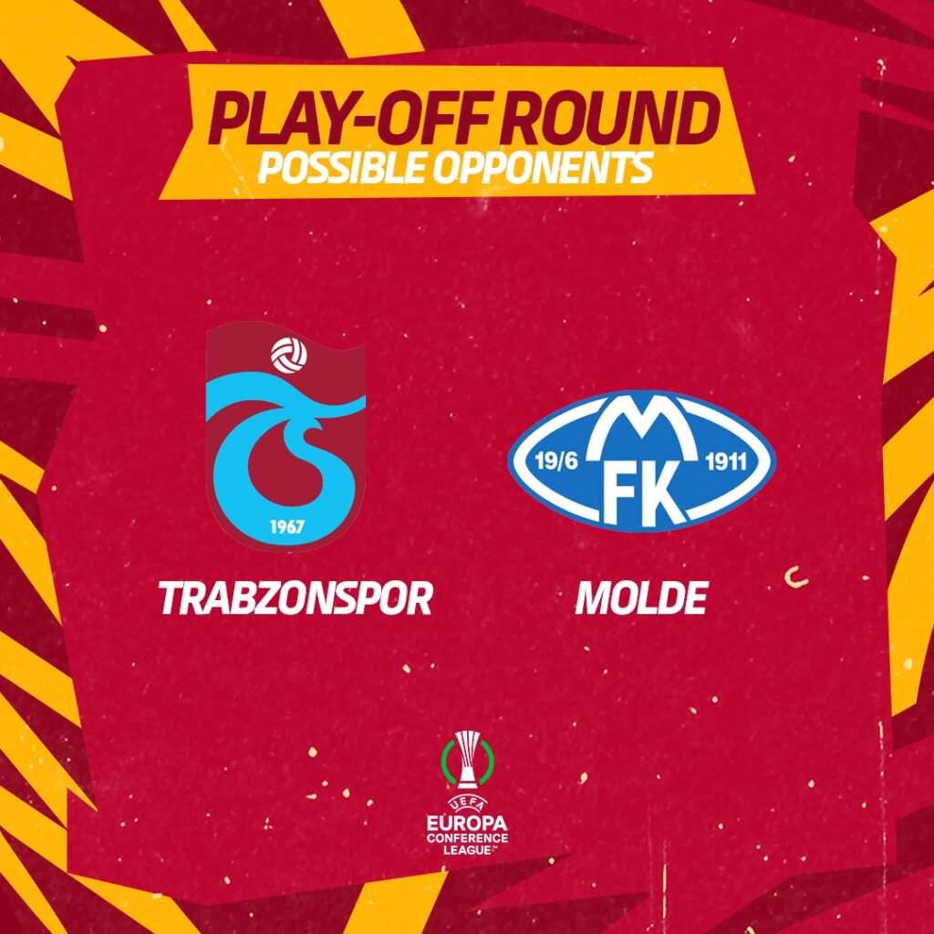 Conference League | Roma en los playoffs ante el ganador del Trabzonspor-Molde