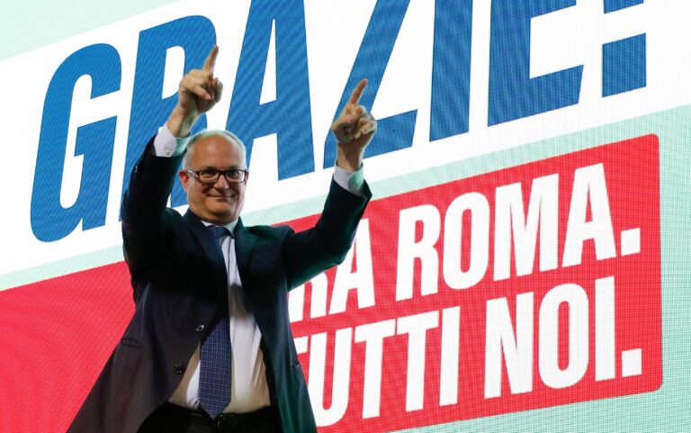 Candidate for mayor of Rome Roberto Gualtieri holds a news conference in Rome
