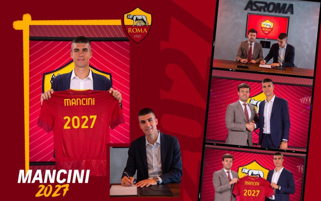 Gianluca Mancini renueva con la Roma hasta 2027