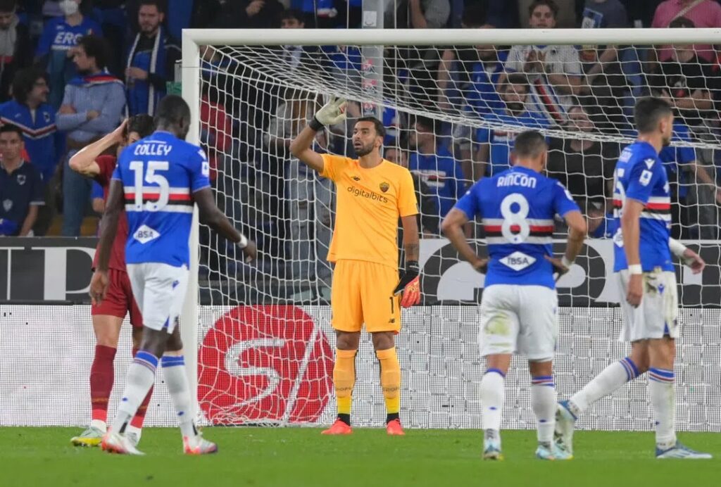 Rui Patricio con el arco en cero ante Sampdoria llega a 27 clean sheet con la Roma