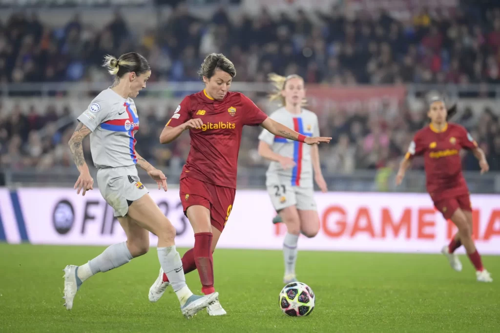 Una aguerrida Roma cae por la mínima ante el Barca en la ida de la Women’s Champions League