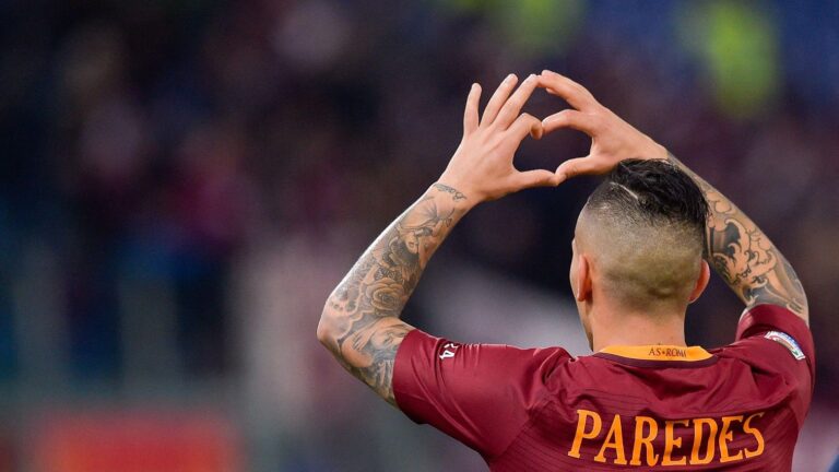 Leandro Paredes - Roma | Imagen tomada de la web oficial de la AS Roma