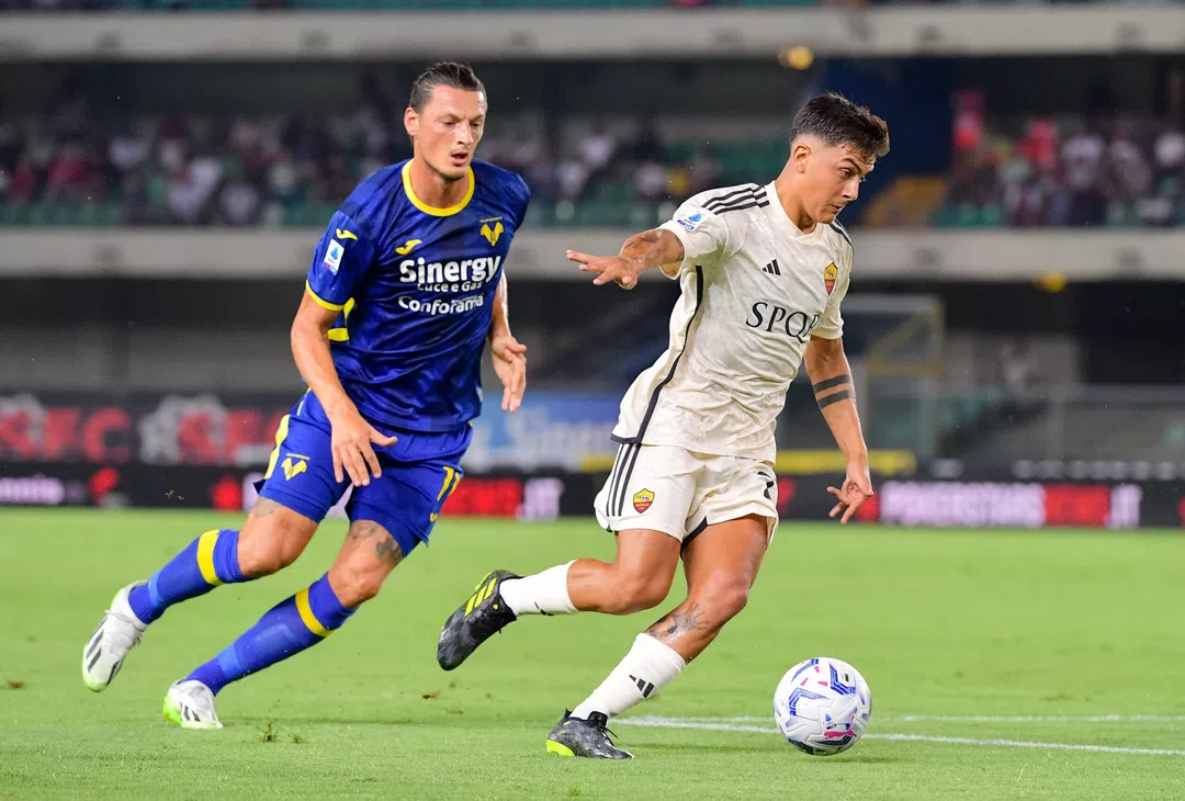 Dybala, Verona - Roma, Imagen tomada de la web oficial de la Roma