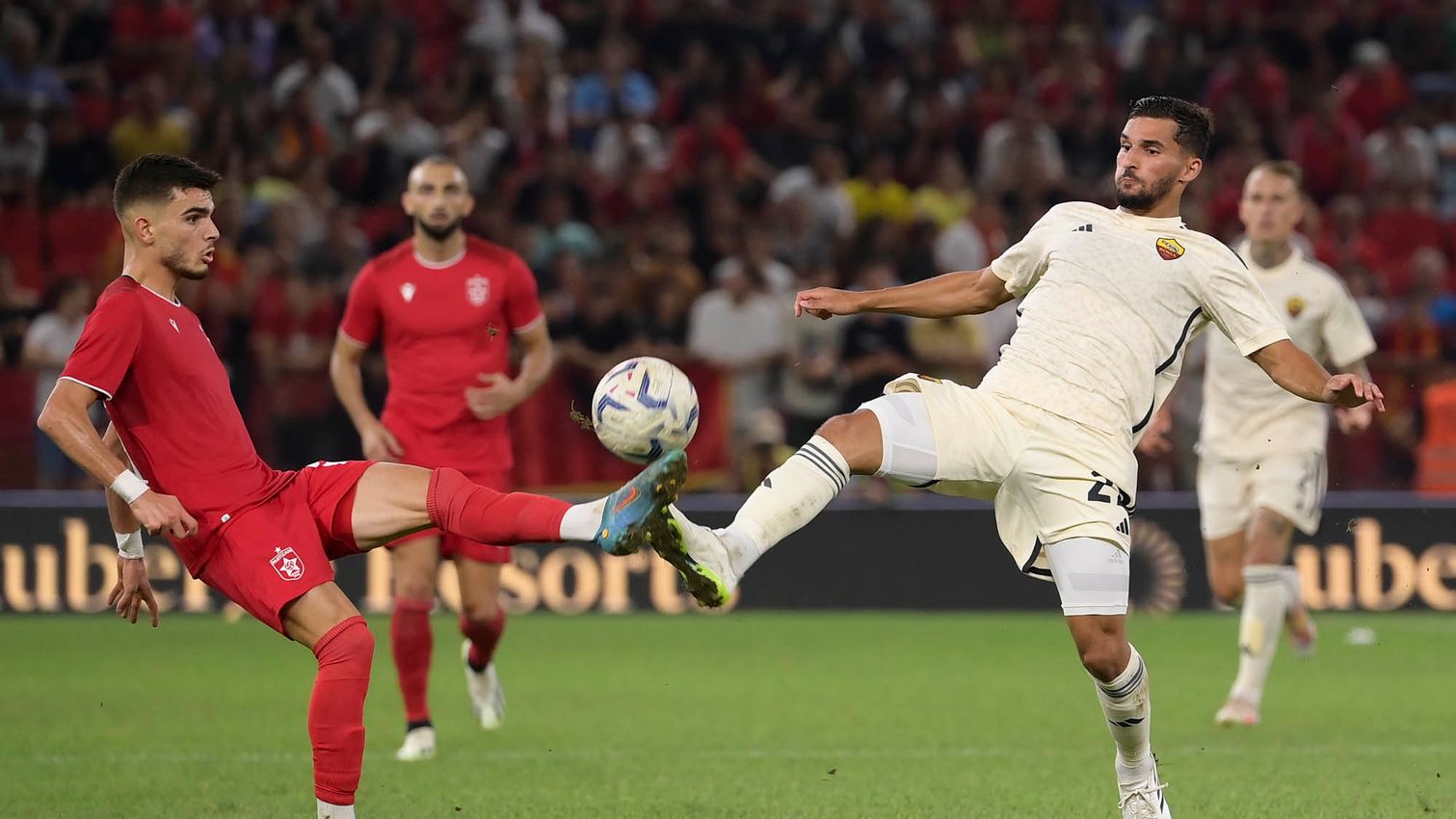 Houssem Aouar, Partizani - Roma | Imagen tomada de la web oficial de la AS Roma