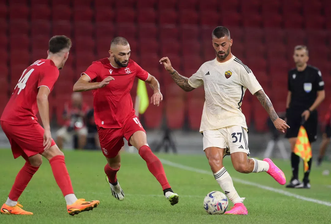 Spinazzola, Partizani - Roma | Imagen tomada de la web oficial de la AS Roma