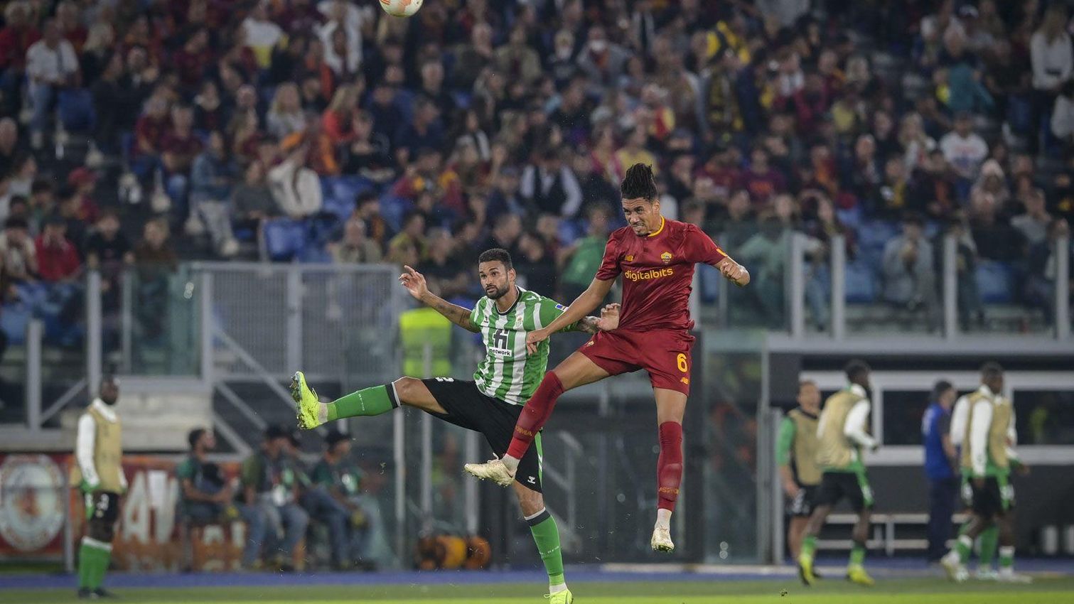 William José - Smalling | Roma - Betis | Imagen tomada de la web oficial de la AS Roma