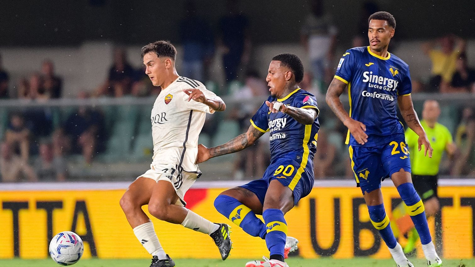 Dybala, Verona - Roma, Imagen tomada de la web oficial de la Roma