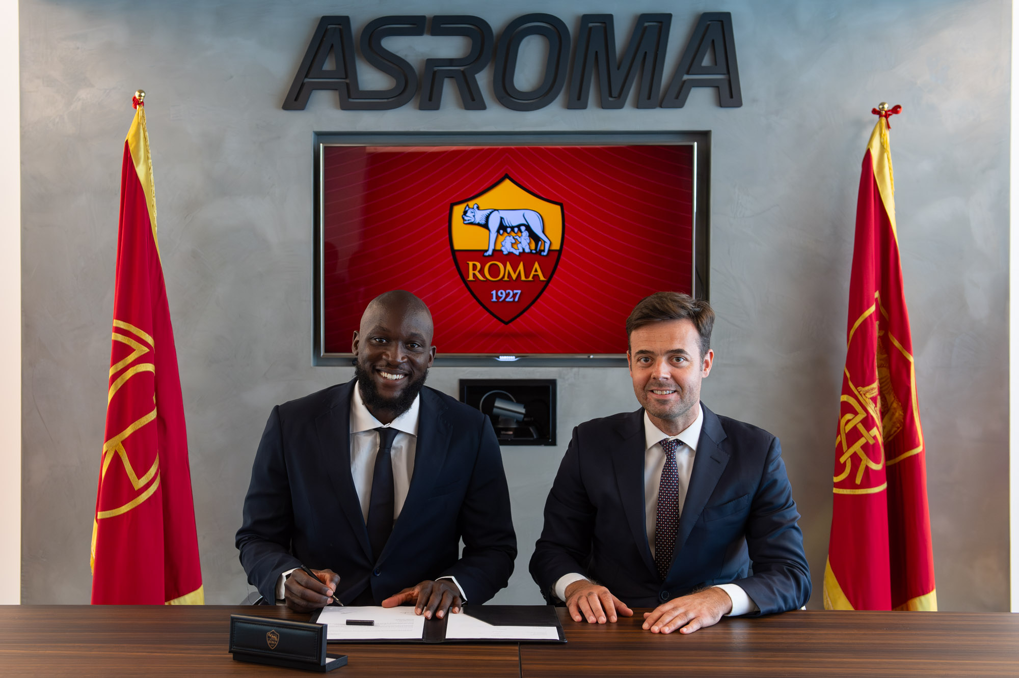 Tiago Pinto - Lukaku, Trigoria | Imagen tomada de la web oficial de la AS Roma
