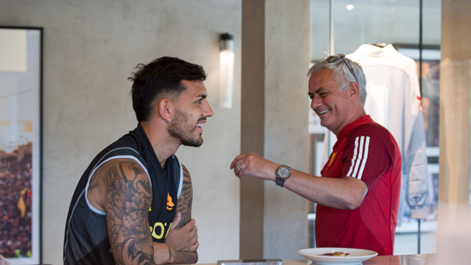 Paredes - Mourinho, Trigoaria | Imagen tomada de la web oficial de la AS Roma
