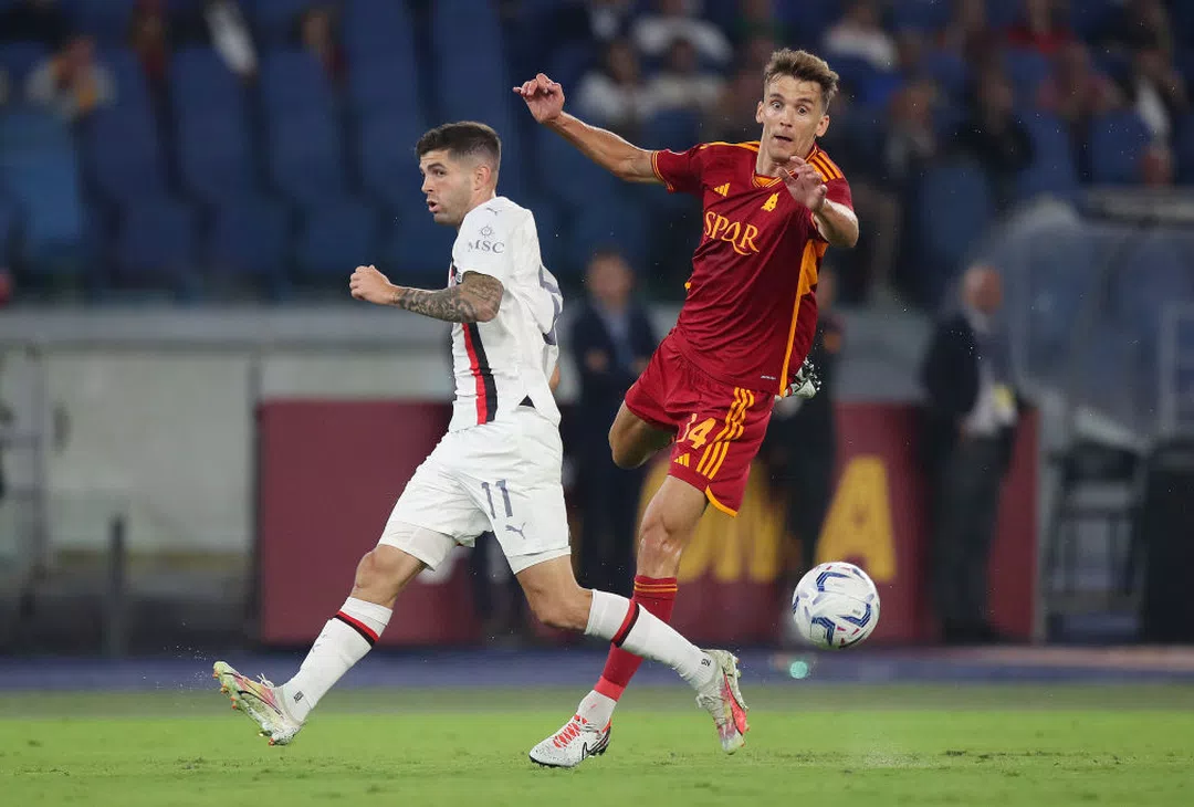 Diego Llorente, Roma-Milan | Imagen tomada de la web oficial de la AS Roma