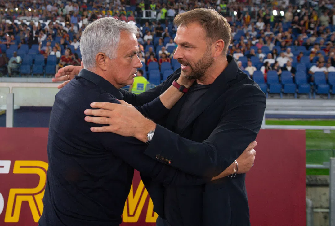 Mourinho - Zanetti, Roma - Empoli | Imagen tomada de la web oficial de la AS Roma