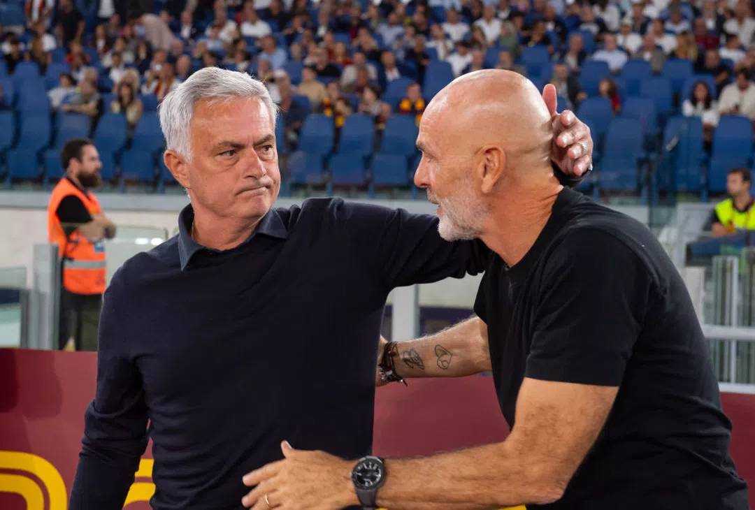 Moruinho - Pioli, Roma - Milan | Imagen tomada de la web oficial de la AS Roma