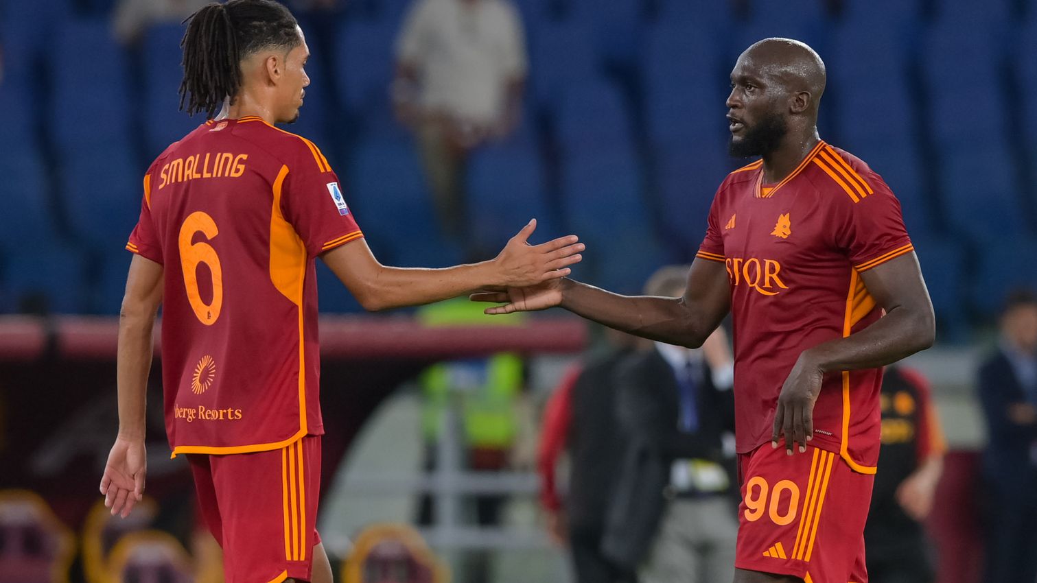 Smalling - Lukaku, Roma - Milan | Imagen tomada de la web oficial de la AS Roma