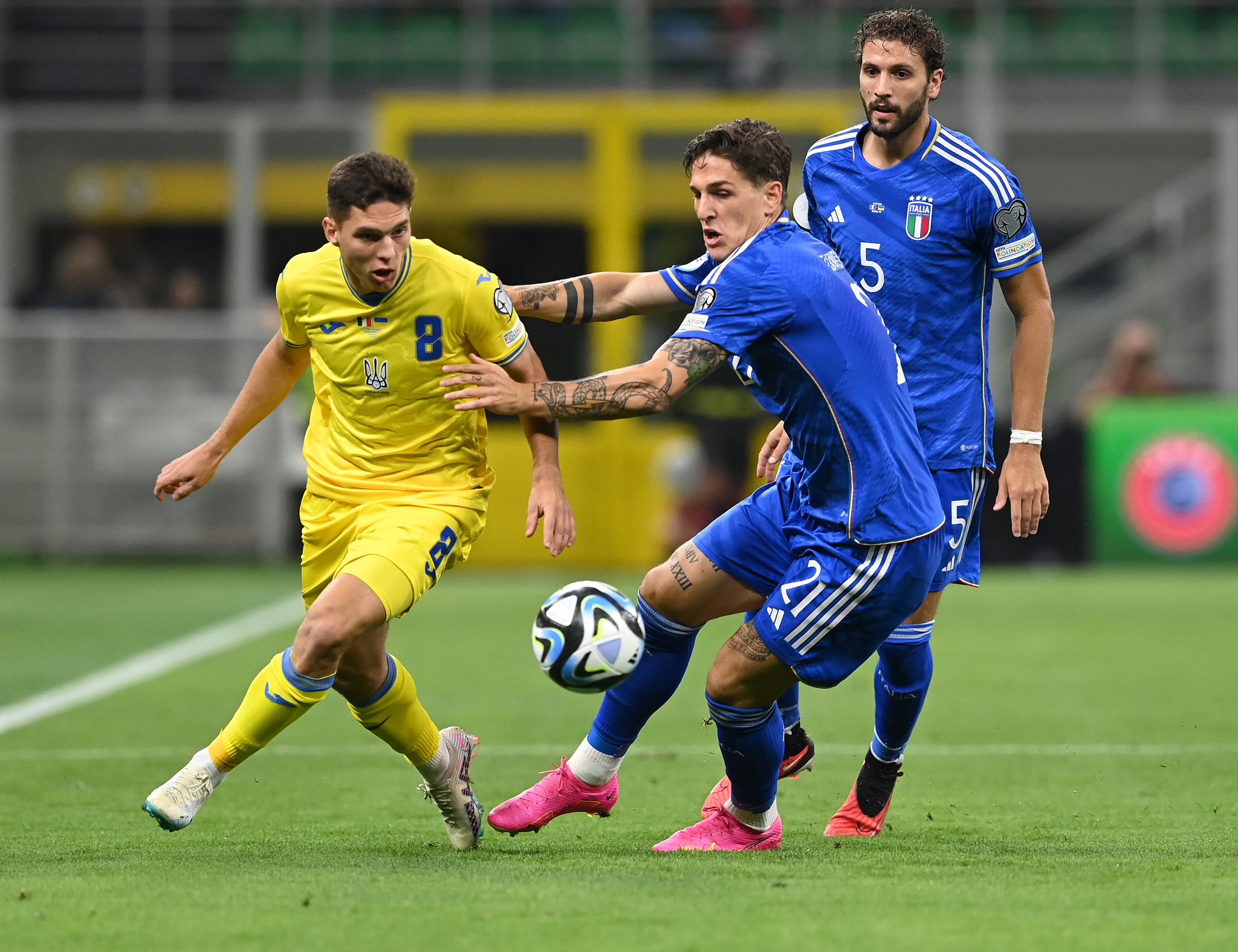Zaniolo, Italia - Ucrania | Imagen tomada de la web oficial de la FIGC