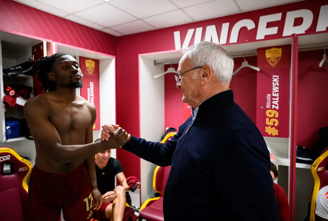 Manu Koné con Ranieri, Roma