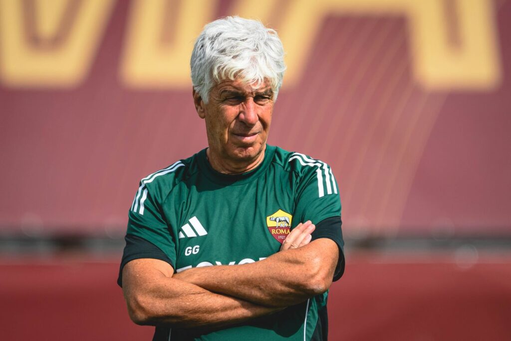 Gasperini entrenamiento AS Roma