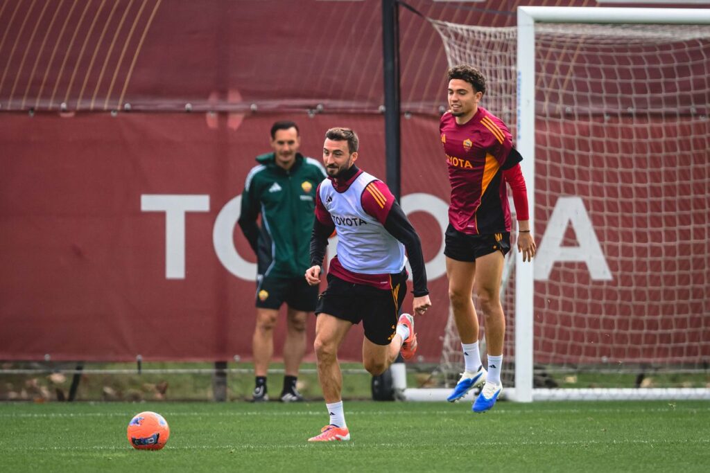Cristante - entrenamiento previo a la Cremonese - Web AS Roma