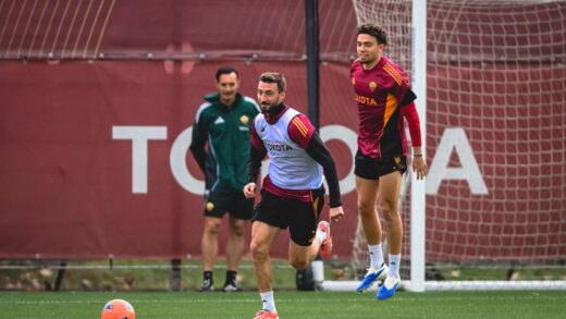 Cristante - entrenamiento previo a la Cremonese - Web AS Roma