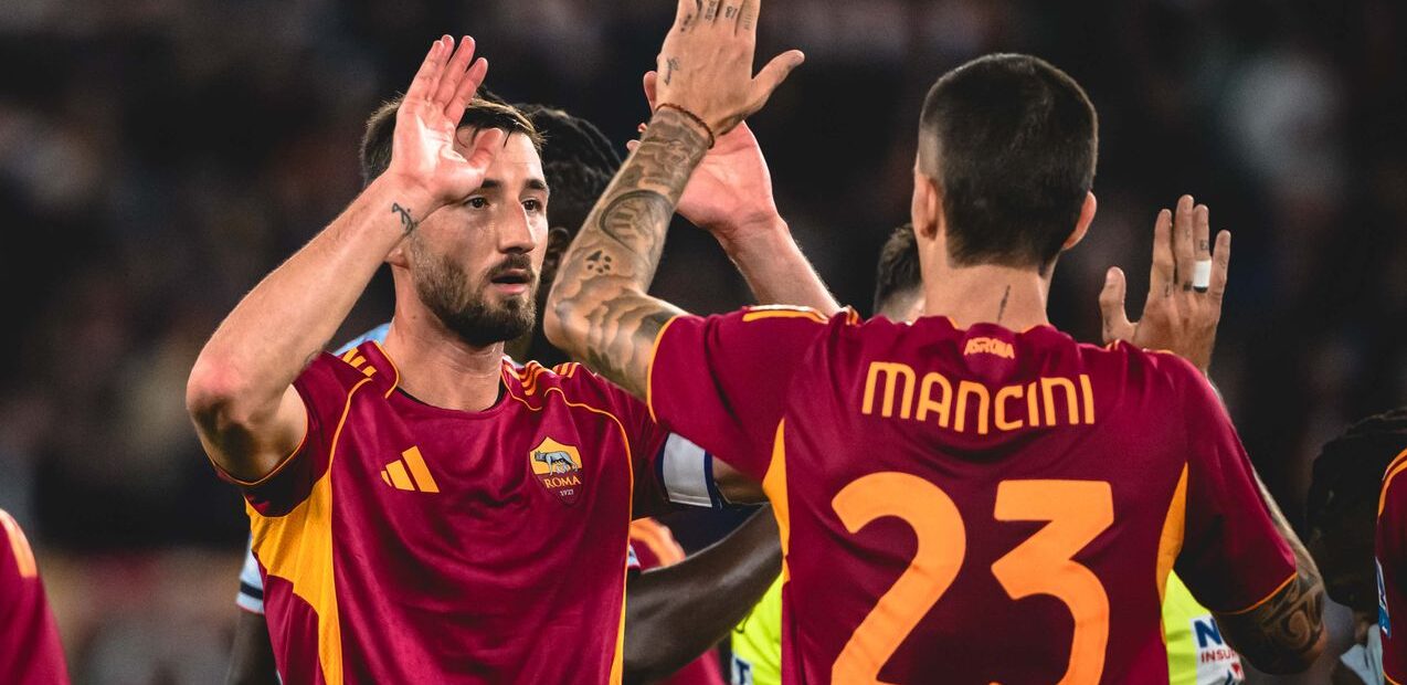 Cristante y Mancini - Roma vs Udinese, Serie A - Web AS Roma