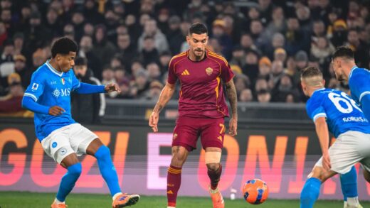 Pellegrini y Neres - Roma vs Napoli - Web AS Roma