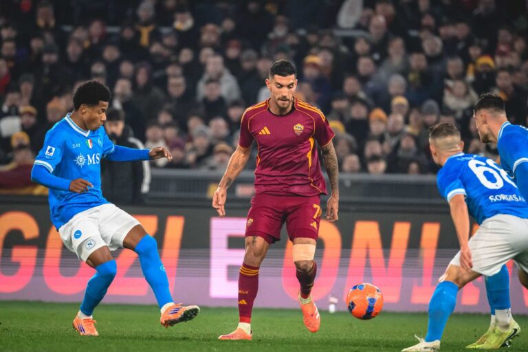 Pellegrini y Neres - Roma vs Napoli - Web AS Roma