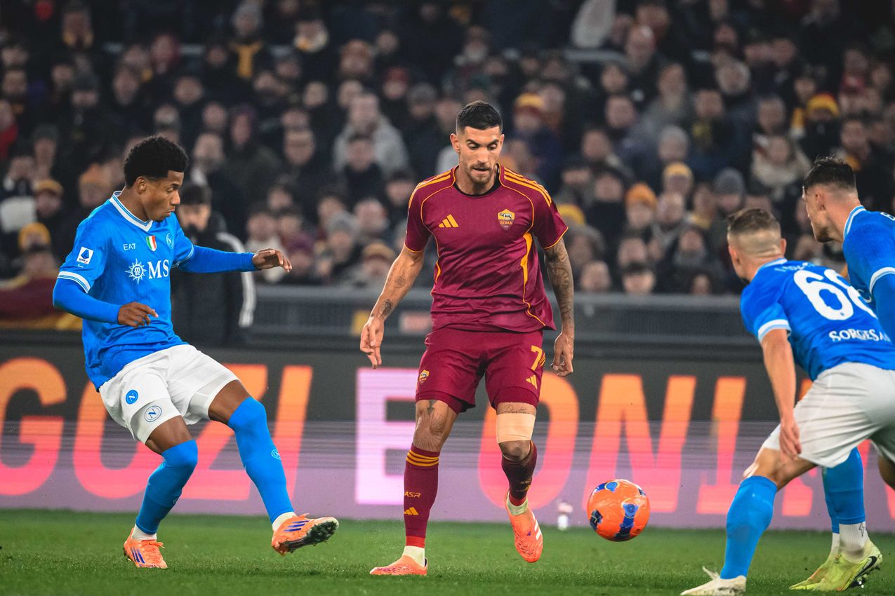 Pellegrini y Neres - Roma vs Napoli - Web AS Roma